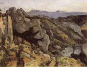 Paul Cezanne Rocks at L Estaque oil painting artist